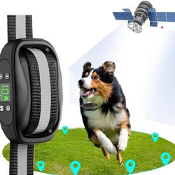 BHCEY GPS Wireless Dog Fence, Electric Dog Fence Pet Containment System, Large Signal Range Up to 6560Ft, Portable GPS Dog Boundary Training Collar fo