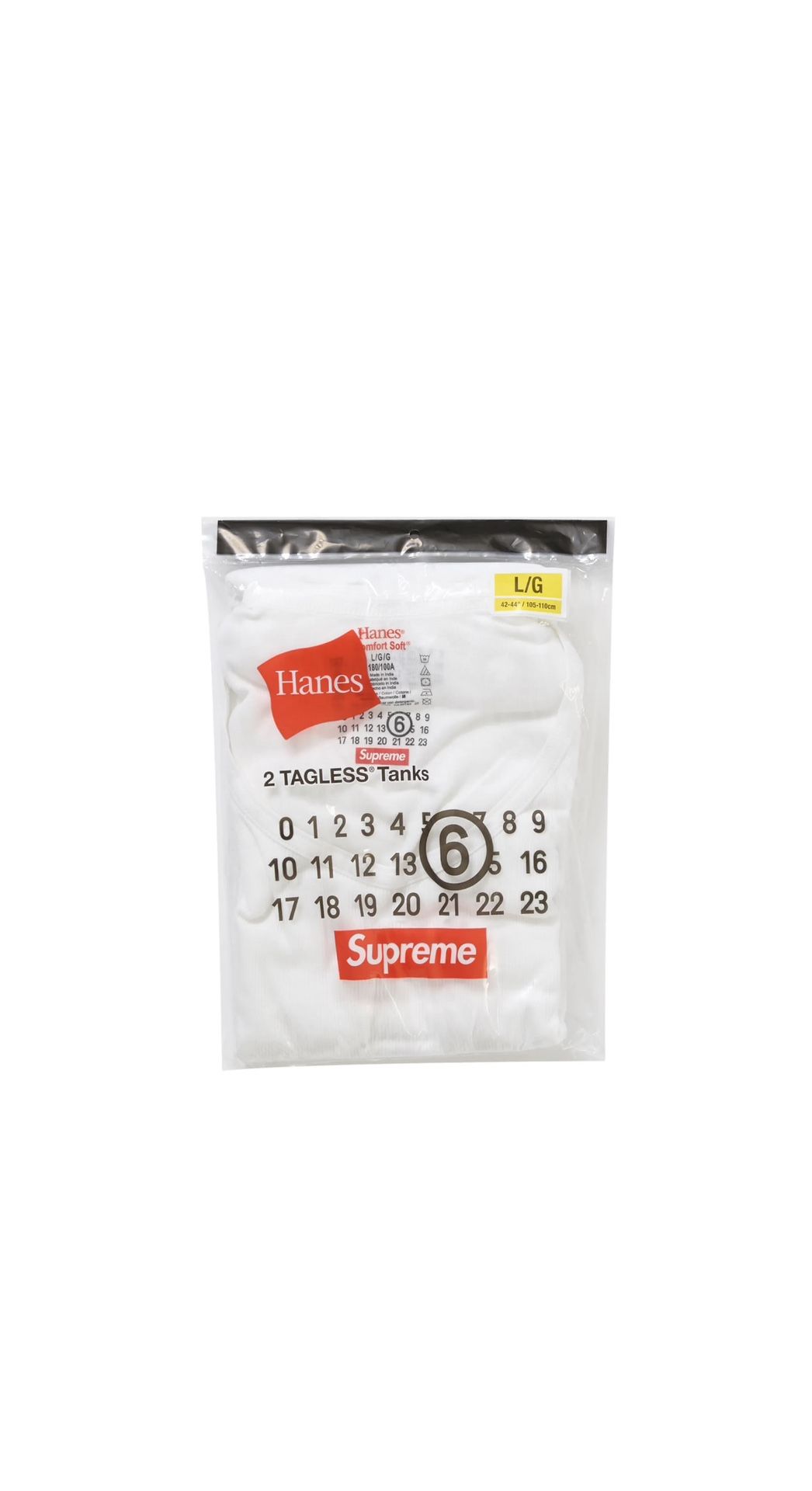 Supreme x MM6 Maison Margiela x Hanes Tagless Tank Tops