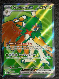 Decidueye ex Pokémon Card 100/088 Holo Rare