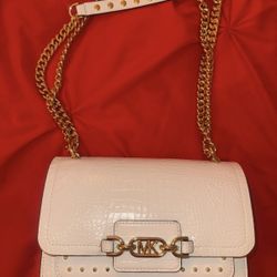 Authentic White Michael Kors Purse 