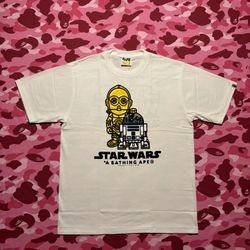 2012 Bape X Star Wars R2d2 C3p0 Tee