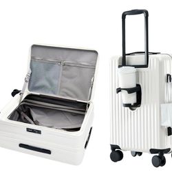 New Ivory White 20" Expandable Hard Shell Carry On