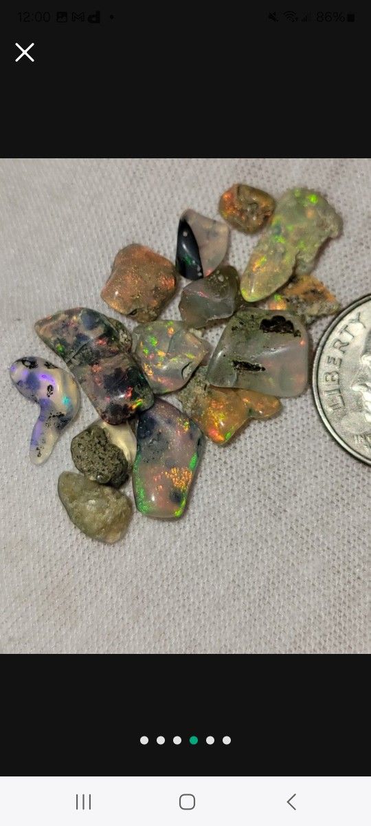 15pcs. Rare Natural Polished Ethiopian Fire Opal