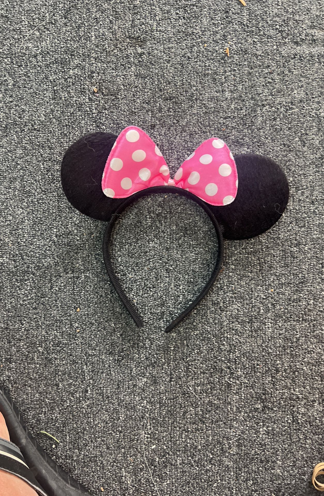 Mickey Mouse Headband Ears With Cute Pink Bow