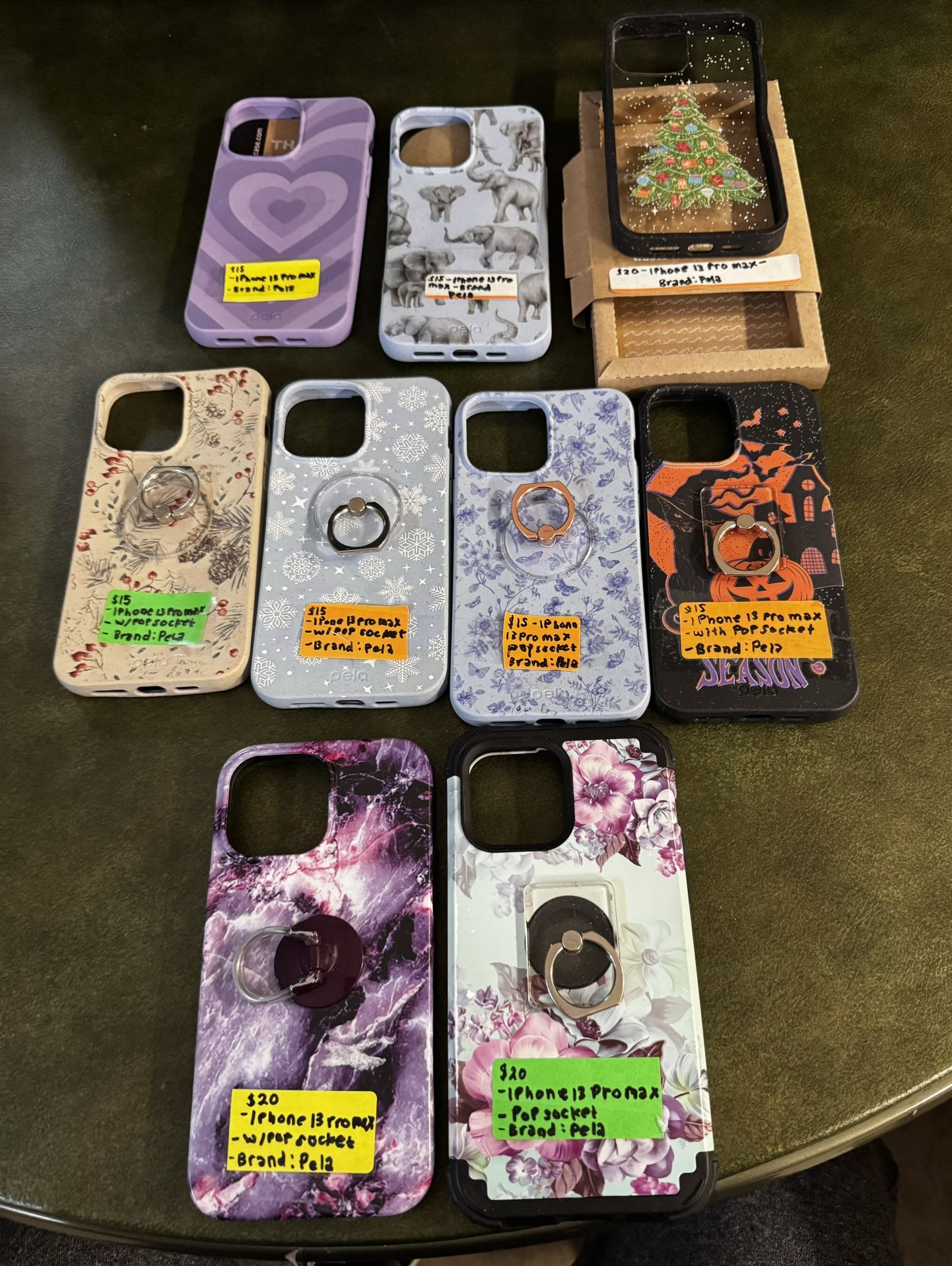 Updated:IPhone13ProMaxPelaCases:3New&6w/atch ring pop sockets (see desc for prices)