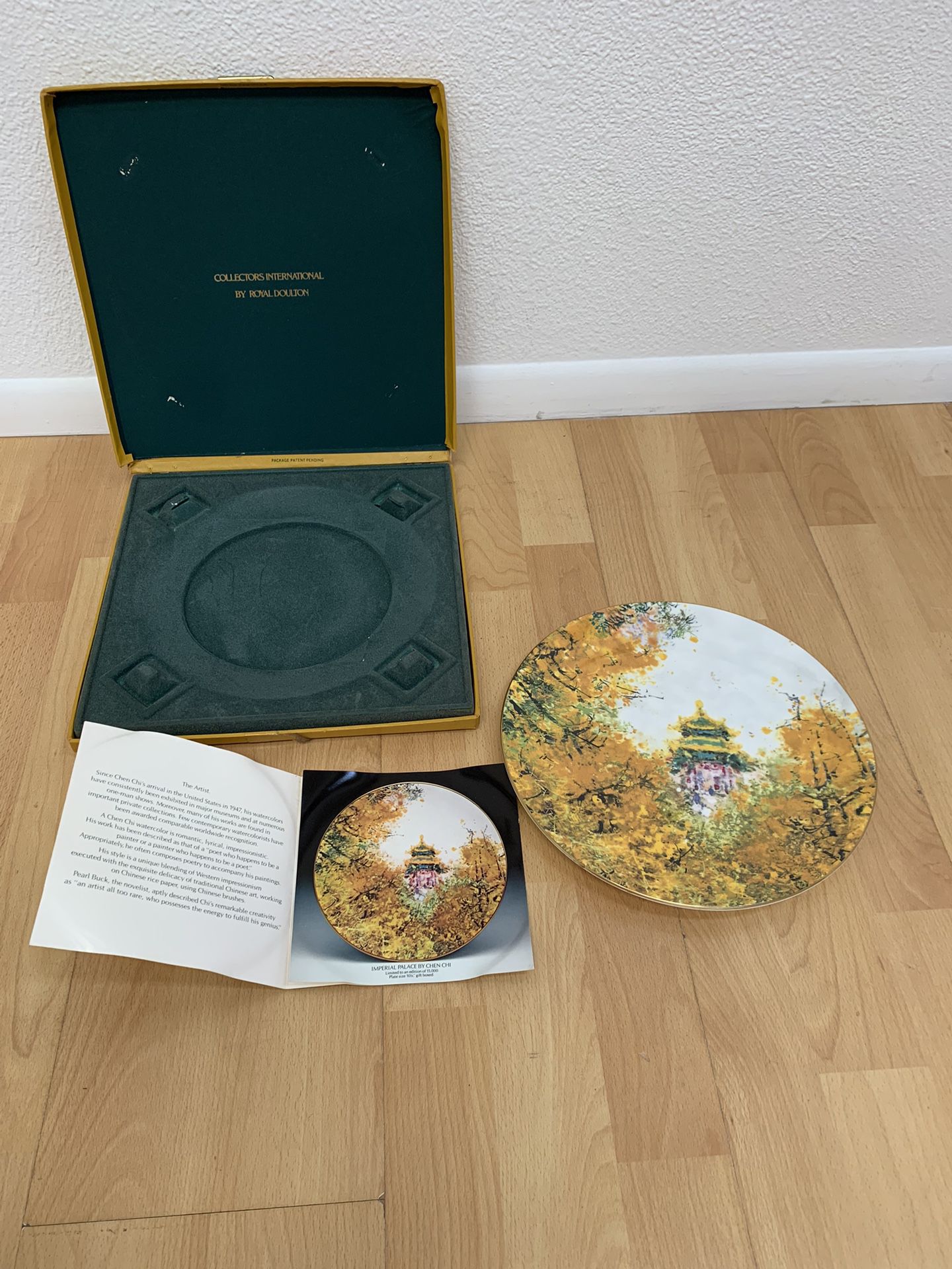 Royal Doulton Collectors Plate In Box Chen Chi 1977 Imperial Palace Vintage