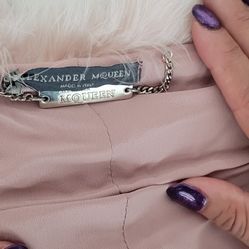 alexander mcqueen Bolero Shawl Scarf  Feathers  Pink Jacket Vintage