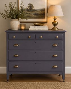 Refinished Vintage Solid Wood Dresser