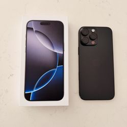 Unlocked iPhone 16 Pro Max Black Titanium 256 GB