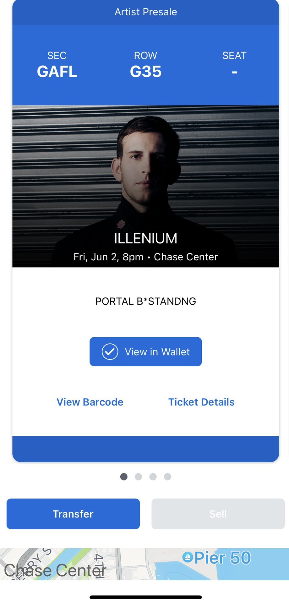 1 Illenium Floor Tickets for June 2 at Chase Center 