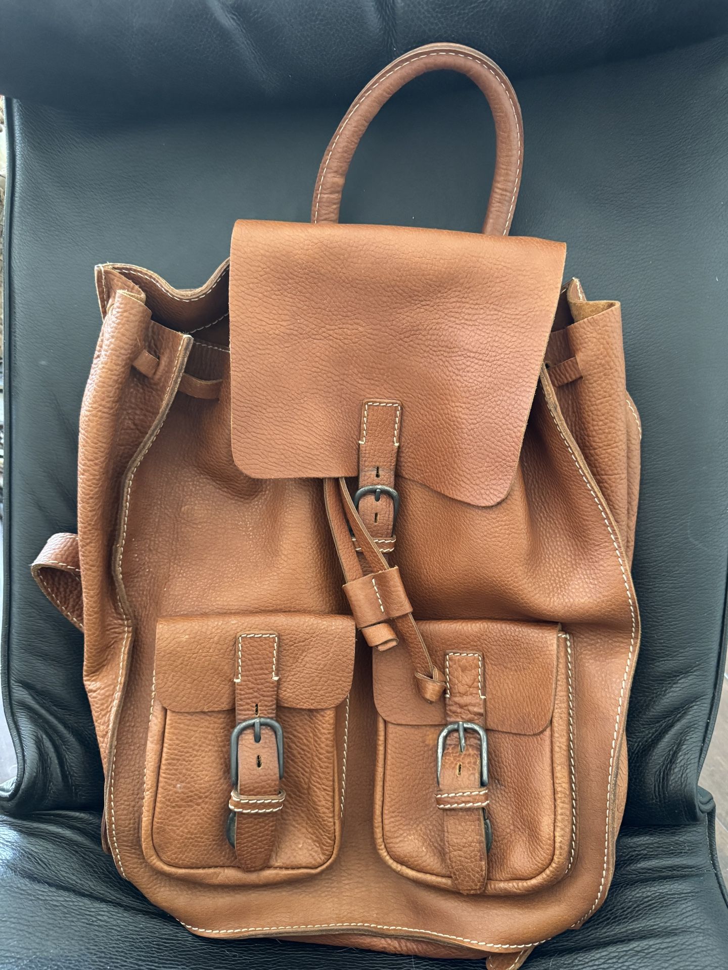Eddie Bauer Leather Backpack