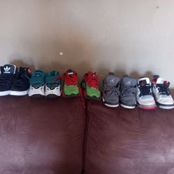 5 Pair Of Size 4-6 Jordans,Nikes,Addidas,Pumas