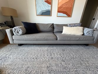 Large Gray Upholstered Modern Sofa - Room&Board Hess Sofa 102”