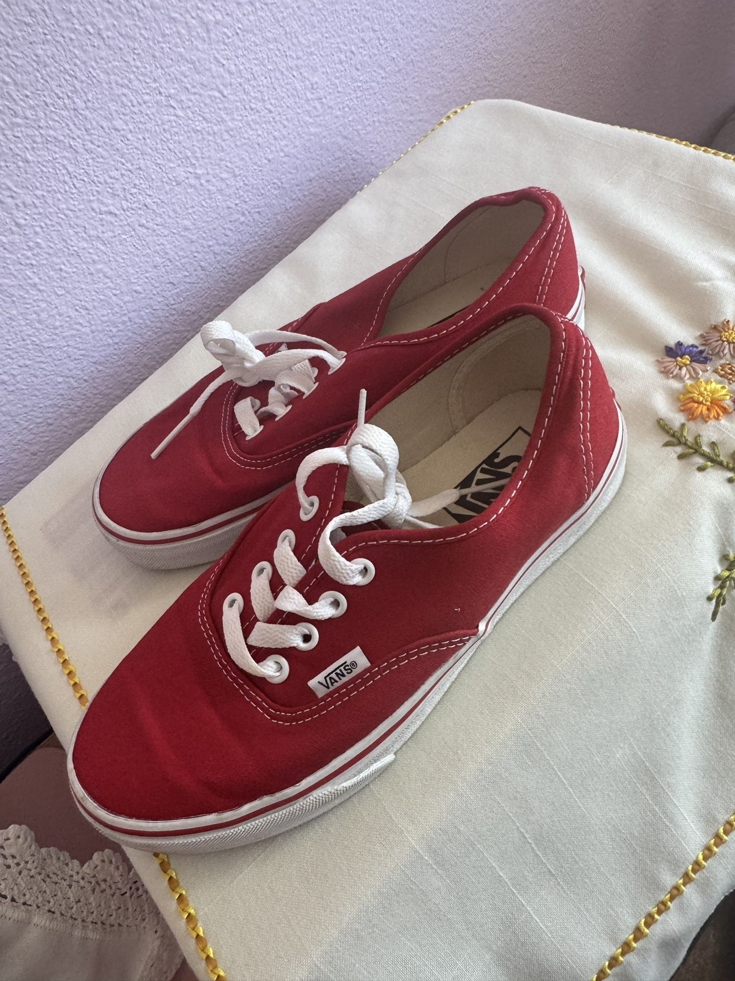 Red Vans Authentic