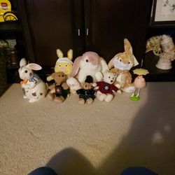 Assorted Stuffed Animals and Easter Items