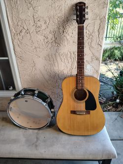 Fender Acoustic Guitar and MX Series Snare Drum