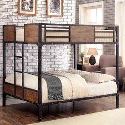 Brand New Industrial Black Full Over Full Size Bunk Bed