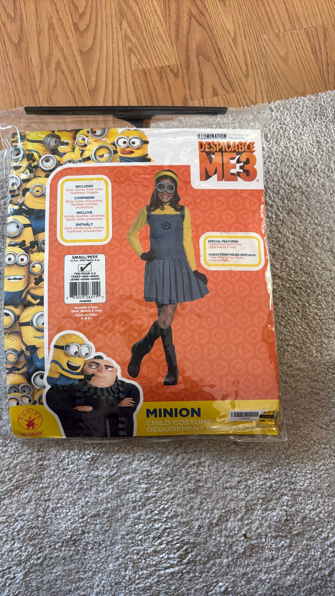 Halloween Costume Child Despicable Me 3 Minion
