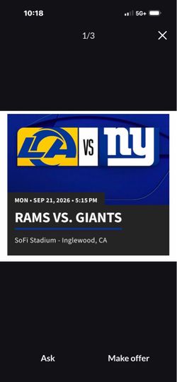 Rams vs Giants