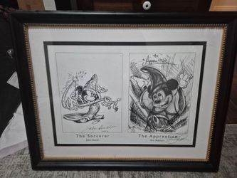 Signed John Hench & Eric Robison Mickey mouse drawings