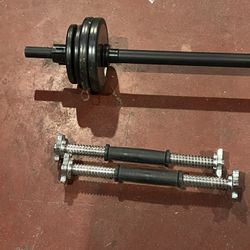 Weight Set Barbell And Dumbell Includes 30 Lbs 
