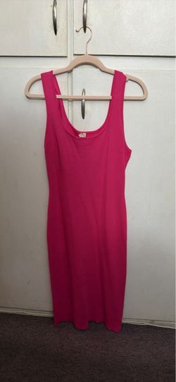 Pink midi dress