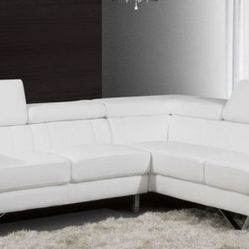 Sectional 3 Colors White Brown An Black