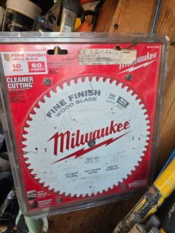 10" Fine finish Milwaukee blade