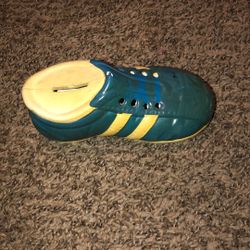 Pottery Soccer Football Boot Shoe Money Bank