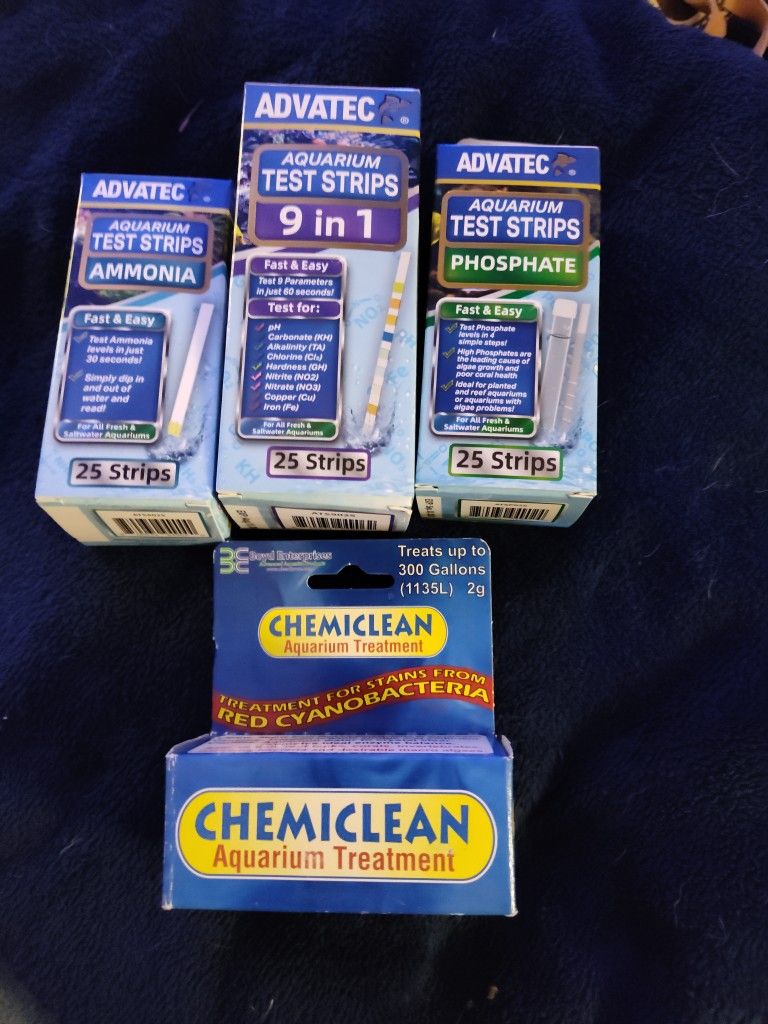 Advatec Aquarium Test Strips - 9 In 1, Phosphate And Ammonia.