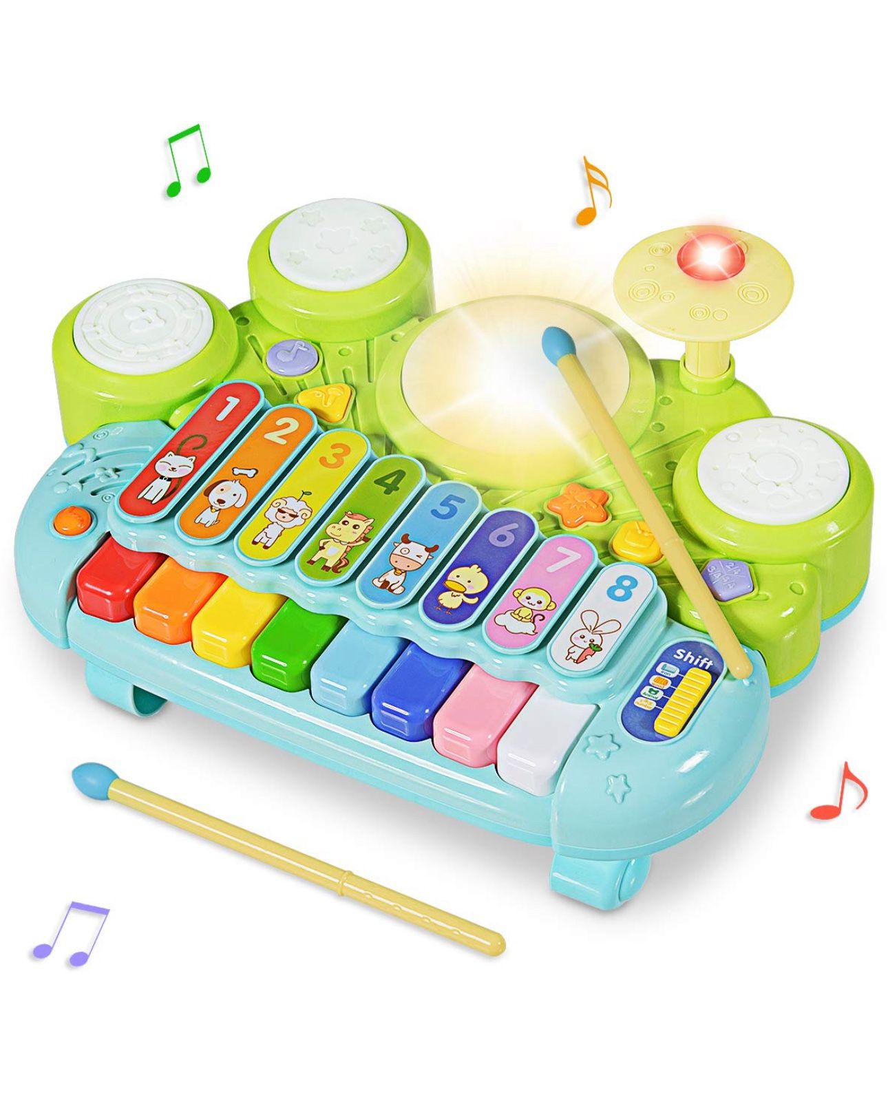 Goodway 3-In-1 Electronic Xylophone And Piano With Game Drum Set 10M+ New In Box