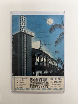 Jackie Robinson & Roy Campanella Signed Dodgers Program