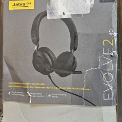 Jabra Evolve2 40 UC Wired Headphones, USB-A, Stereo, Black Telework Headset, Enhanced Comfort, Passive Noise Cancelling


