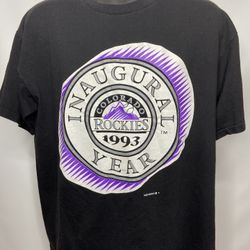 Colorado Rockies Vintage 90’s Single Stitch Inaugural Year Tee Size L