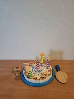 Melissa & Doug wood birthday cake toy