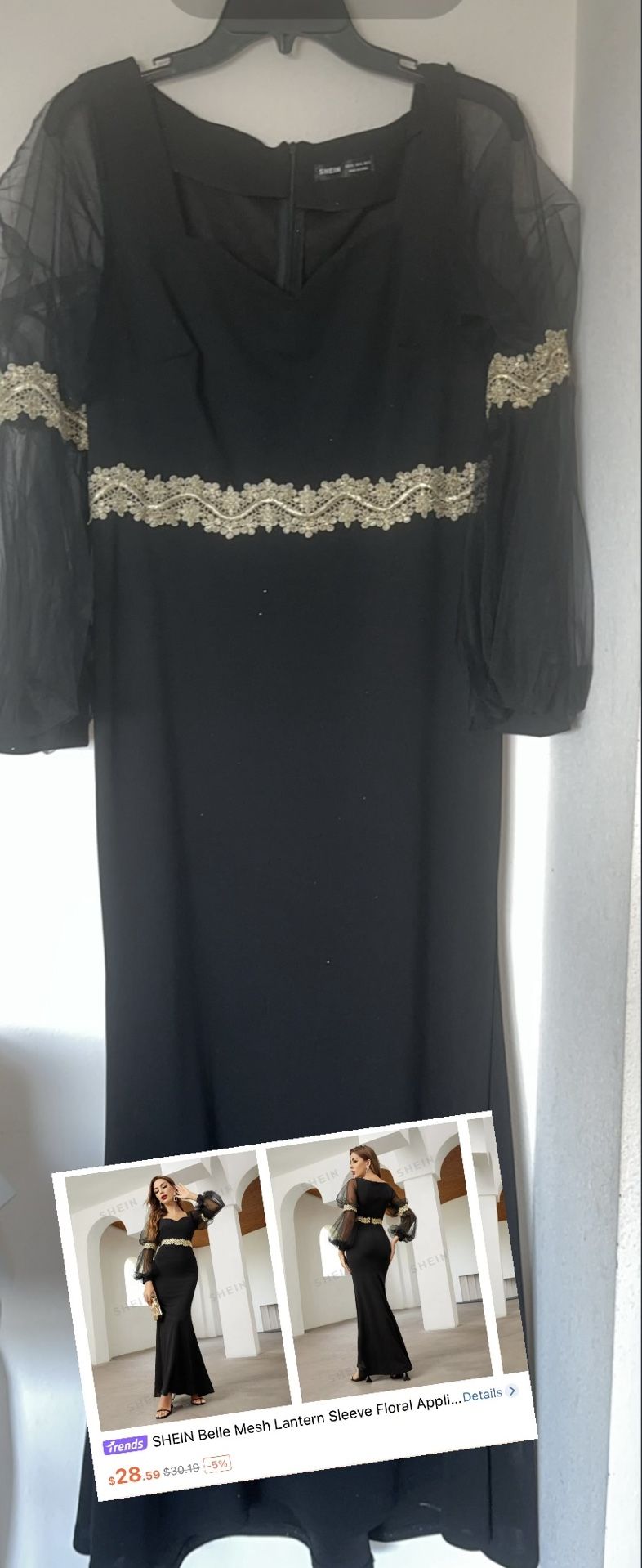 A Black And Goldish Dress 