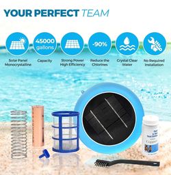 NEW Pool Disinfectant Copper Silver Solar Pool Ionizer - Reduce Chlorine Usage by 90%