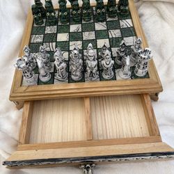 Vintage stone, Maya, Aztec  Chess Game NOT FREE 
