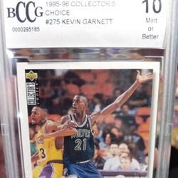 95 Kevin Garnett Rookie Card Graded PERFECT 10