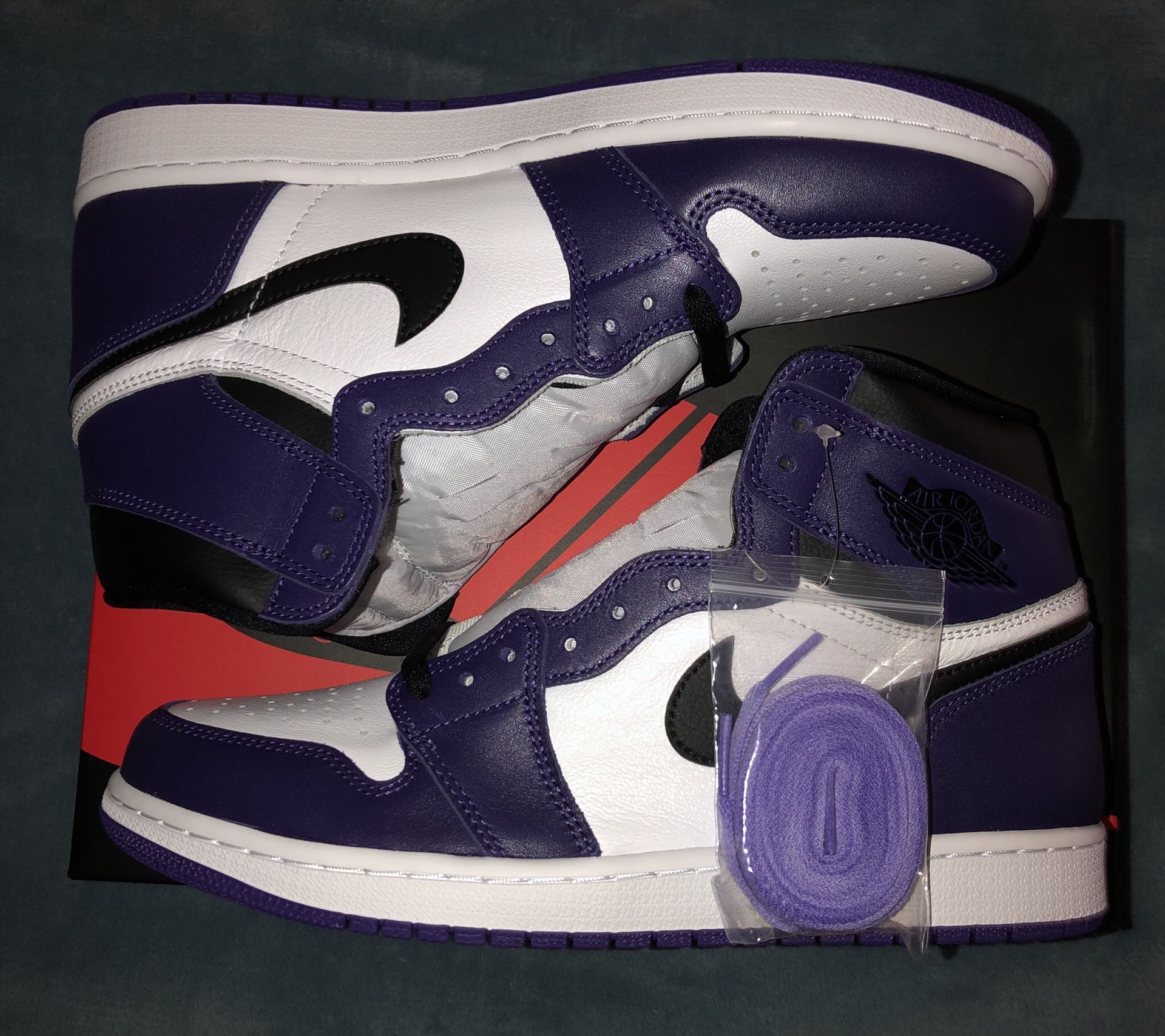 Jordan 1 Court Purple Size 10 BRAND NEW