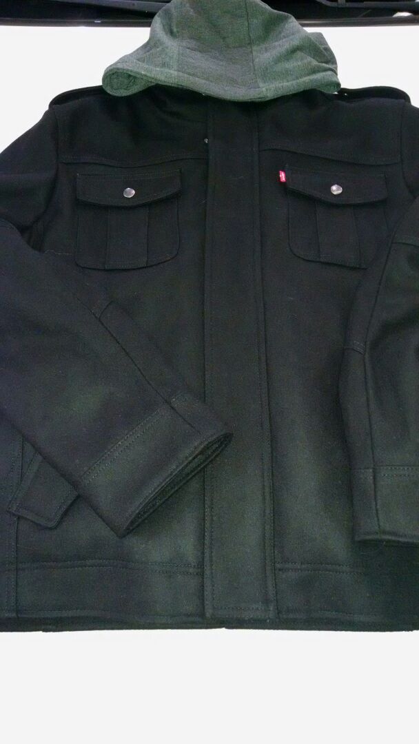 Levi pea coat $200 for $30 new xl black rn # 54163 for Sale in Puyallup, WA  - OfferUp