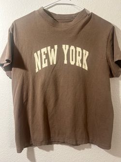 Brandy Melville New York Graphic T-Shirt Brown