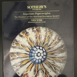 Sotheby’s Auction Guide “Important Paperweights,” Auction Guide - Wed. January, 18th 1995