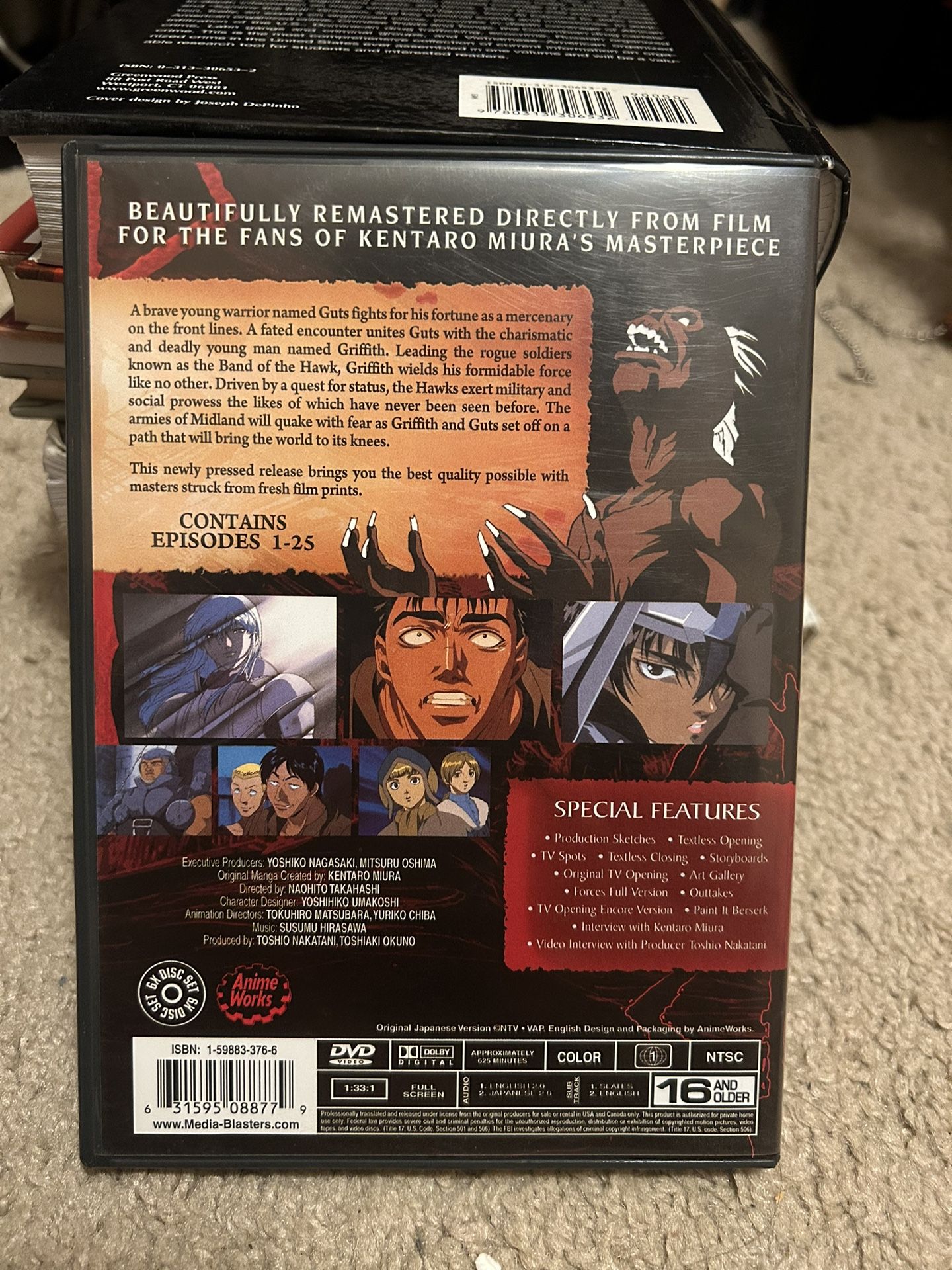 1997 Berserk Full Anime DVD for Sale in Charlotte, NC - OfferUp