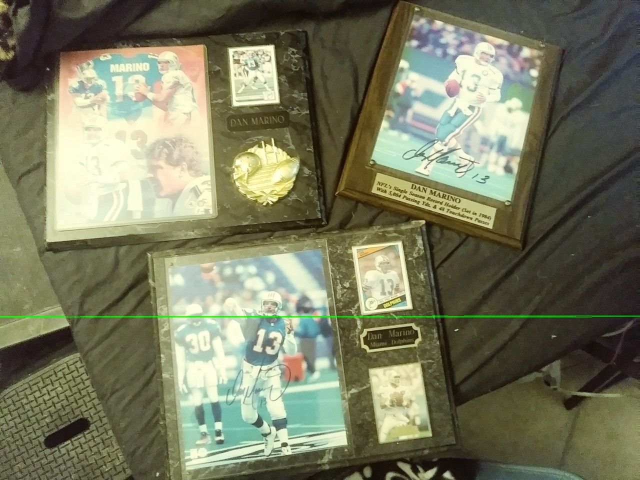 Dan Marino plaques and baseball cards