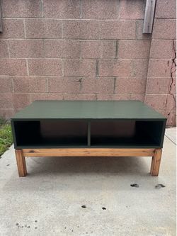 Forest Green and Wood Coffee Table