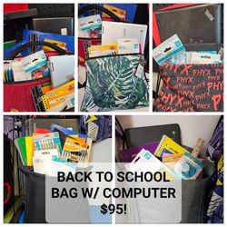 BACK TO SCHOOL BACKPACK W/LAPTOP $95