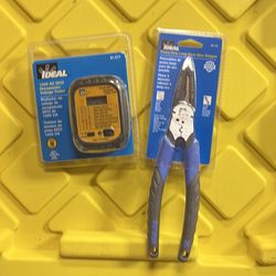 Ideal wire strippers and plug in outlet tester