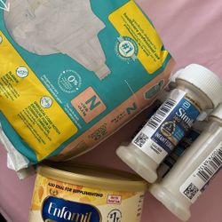 Newborn diapers + formula 