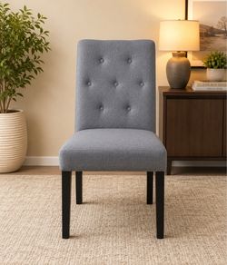Gray Tufted Upholstered Dining Chair